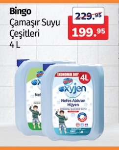 Bingo Çamaşır Suyu Çeşitleri 4 L