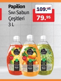 Papilion Sıvı Sabun Çeşitleri 3L