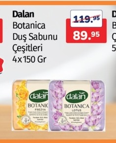 Dalan Botanica Duş Sabunu Çeşitleri 4X150 Gr