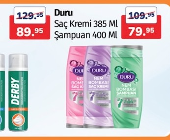 Duru Saç Kremi 385 Ml Şampuan 400 Ml
