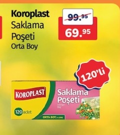 Koroplast Saklama Poşeti Orta Boy