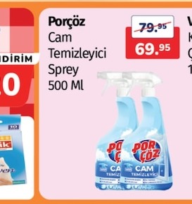 Porçöz Cam Temizleyici Sprey 500 Ml