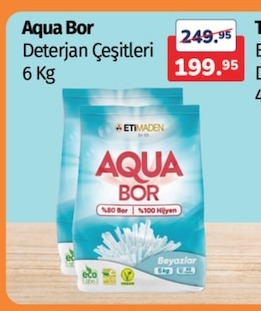 Aqua Bor Deterjan Çeşitleri 6 Kg