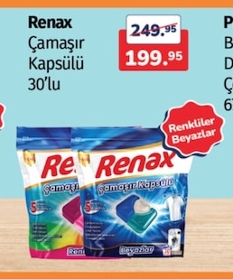 Renax Çamaşır Kapsülü 30'Lu