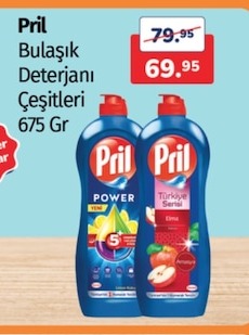 Pril Bulaşık Deterjanı Çeşitleri 675 Gr