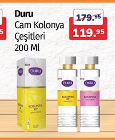 Duru Cam Kolonya Çeşitleri 200 Ml