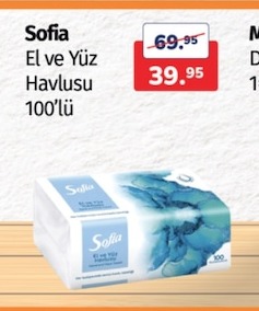 Sofia El Ve Yüz Havlusu 100'Lü