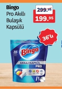 Bingo Pro Akıllı Bulaşık Kapsülü 36'Lı