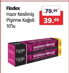 Flodex Hazır Kesilmiş Pişirme Kağıdı 10'Lu