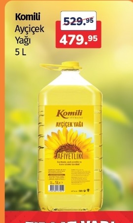 Komili Ayçiçek Yağı 5 L