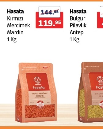 Hasata Kırmızı Mercimek Mardin 1 Kg