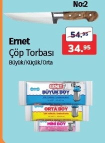 Ernet Çöp Torbası Büyük/Küçük/Orta
