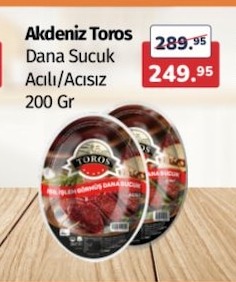 Akdeniz Toros Dana Sucuk Acili/Acisiz 200 Gr