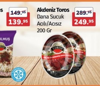 Akdeniz Toros Dana Sucuk Açılı/Açısız 200 Gr
