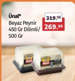 Ünal Beyaz Peynir 450 Gr Dilimli/ 500 Gr