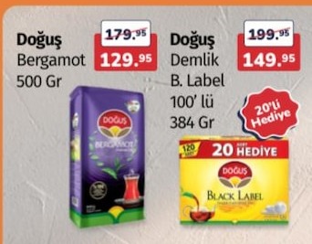 Doğuş Bergamot Çay 500 Gr