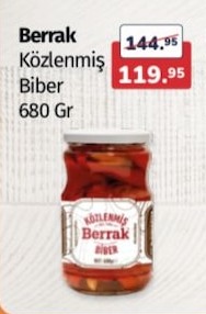 Berrak Közlenmiş Biber 680 Gr