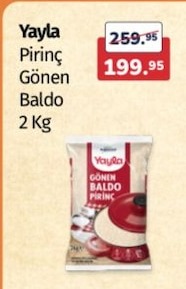 Yayıla Pirinç Gönen Baldo 2 Kg