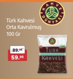 Türk Kahvesi Orta Kavrulmuş 100 Gr