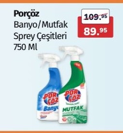 Porçöz Banyo/Mutfak Sprey Çeşitleri 750 Ml