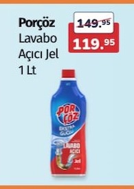 Porçöz Lavabo Açıcı Jel 1 Lt