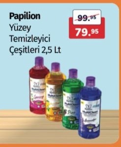 Papilion Yuzey Temizleyici Cesitleri 2,5 Lt
