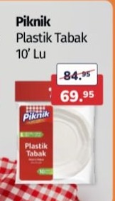 Piknik Plastik Tabak 10' Lu