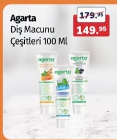 Agarta Diş Macunu Çeşitleri 100 Ml