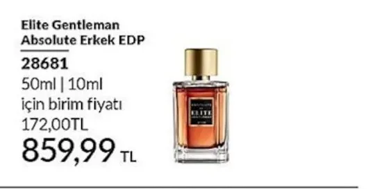 Elite Gentleman Absolute Erkek Edp 50Ml | 10Ml