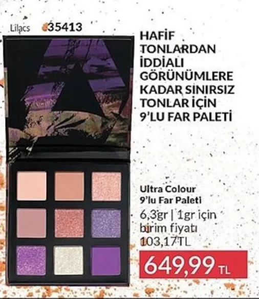 Ultra Colour 9'Lu Far Paleti 6,3Gr