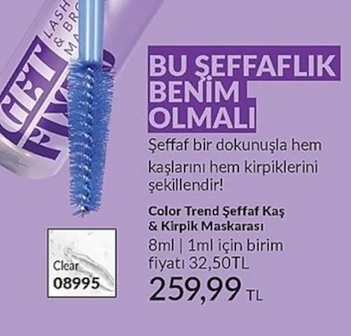 Color Trend Şeffaf Kaş & Kirpik Maskarası 8Ml