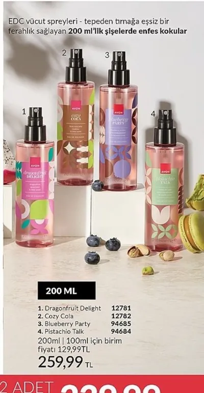 Avon Edc Vücut Spreyleri 200 Ml
