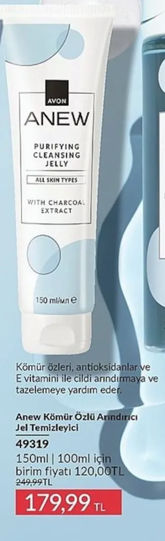 Avon Anew Kömür Özlü Arındırıcı Jel Temizleyici 150Ml