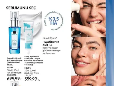 Avon Anew Hyaluronik Asit İçeren Dolgun Görünüm Veren Serum 30Ml | 10Ml