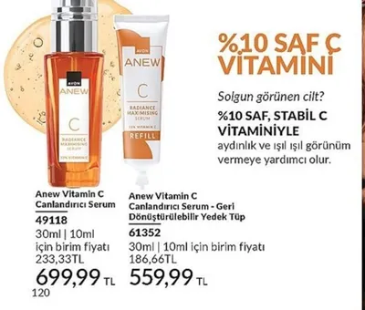 Avon Anew Vitamin C Canlandırıcı Serum 30Ml | 10Ml