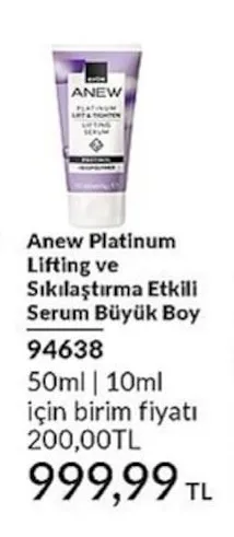Anew Platinum Lifting Ve Sıkılaştırma Etkili Serum Büyük Boy