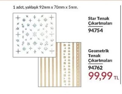 Star Tırnak Çıkartmaları