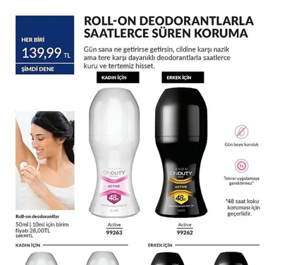 Avon On Duty Active Kadın Roll-On Deodorant 50Ml