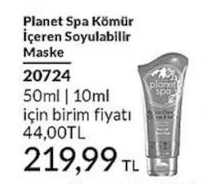 Planet Spa Kömür İçeren Soyulabilir Maske 50Ml | 10Ml