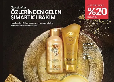 Avon Planet Spa Radiance Touch Of Gold Multi-Use Oil 150 Ml & Avon Planet Spa Radiance Liquid Gold Face Mask 50 Ml