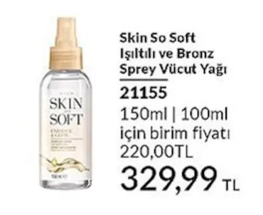 Skin So Soft Işıltılı Ve Bronz Sprey Vücut Yağı 150Ml