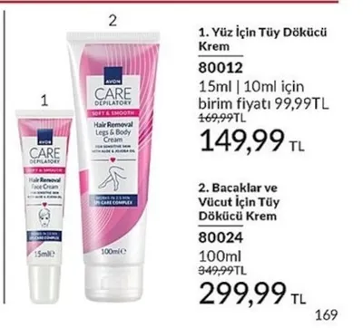 Avon Yüz İçin Tüy Dökücü Krem 15Ml