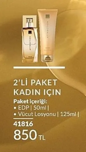 2'Li̇ Paket Kadin İçi̇N Edp 50Ml + Vücut Losyonu 125Ml