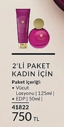 2'Li̇ Paket Kadin İçi̇N Vücut Losyonu 125Ml + Edp 50Ml