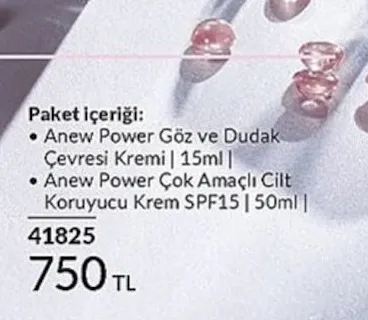 Anew Power Göz Ve Dudak Çevresi Kremi 15Ml + Anew Power Çok Amaçlı Cilt Koruyucu Krem Spf15 50Ml