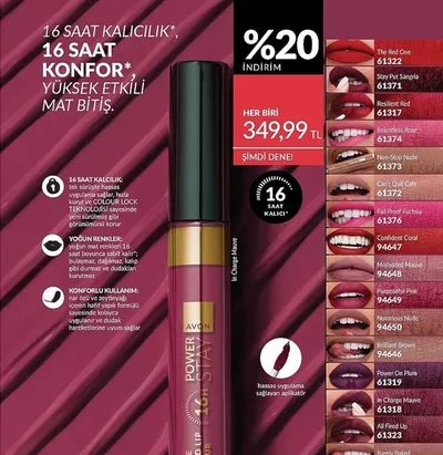 Avon Power Stay Likit Mat Ruj In Charge Mauve