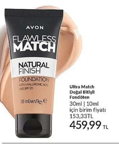 Avon Ultra Match Doğal Bitişli Fondöten 30 Ml | 10 Ml
