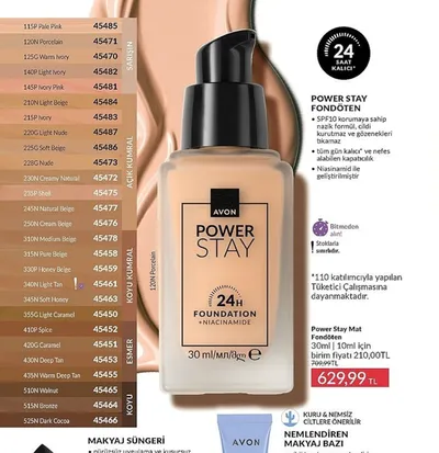 Avon Power Stay Fondöten 30Ml