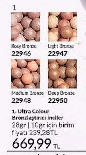 Avon Ultra Colour Bronzlaştırıcı İnciler 28Gr