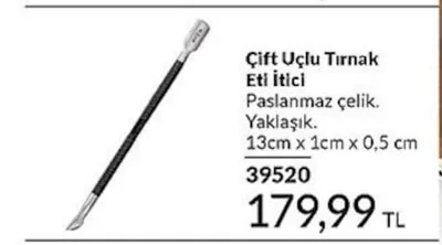 Çift Uçlu Tırnak Eti İtici